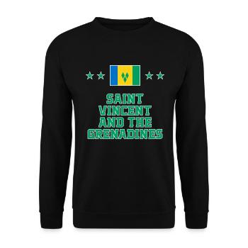 Saint Vincent and the Grenadines - Unisex Sweatshirt - black - Front - Alina (178cm) & Michal (187cm)