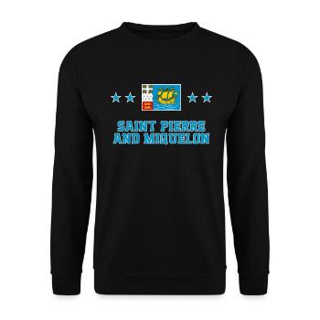 St. Pierre und Miquelon - Unisex Pullover - Schwarz - Vorne - Alina (178cm) & Michal (187cm)