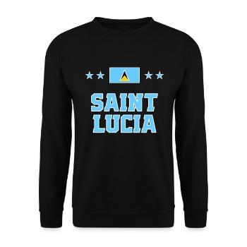 St. Lucia - Unisex Pullover - Schwarz - Vorne - Alina (178cm) & Michal (187cm)