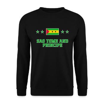 Sao Tomé et Principe - Sweat-shirt Unisexe - noir - Devant - Alina (178cm) & Michal (187cm)