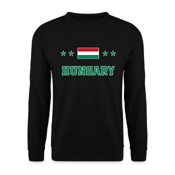 Hungary - Unisex Sweatshirt - black - Front - Alina (178cm) & Michal (187cm)