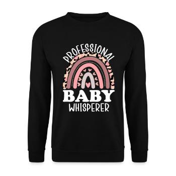 Professional Baby Whisperer Childbirth Maternity - Unisex Sweatshirt - black - Front - Alina (178cm) & Michal (187cm)