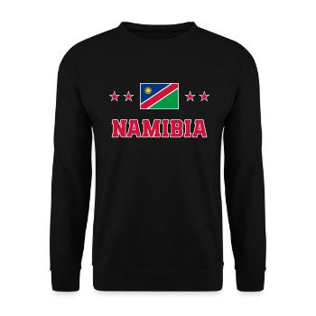 Namibia - Unisex Sweatshirt - black - Front - Alina (178cm) & Michal (187cm)