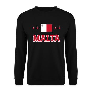 Malta - Unisex Sweatshirt - black - Front - Alina (178cm) & Michal (187cm)