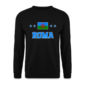 Roma - Unisex Sweatshirt - black - Front - Alina (178cm) & Michal (187cm)