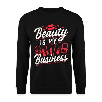 Makeup Artist Beautician & - Unisex Pullover - Schwarz - Vorne - Alina (178cm) & Michal (187cm)