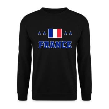 Frankreich - Unisex Pullover - Schwarz - Vorne - Alina (178cm) & Michal (187cm)
