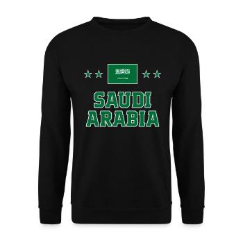 Saudi Arabia - Unisex Sweatshirt - black - Front - Alina (178cm) & Michal (187cm)