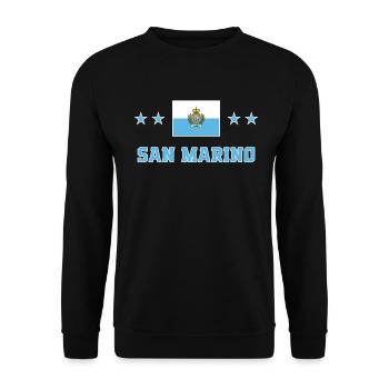 San Marino - Unisex Sweatshirt - black - Front - Alina (178cm) & Michal (187cm)