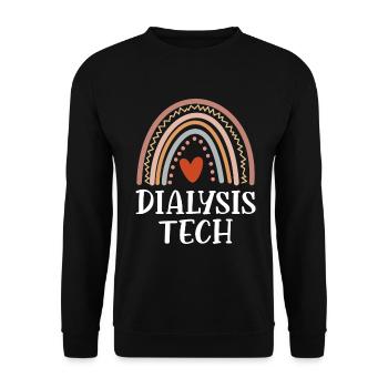 Dialysis Tech Care Tech Dialysis Technician Funny - Unisex Sweatshirt - black - Front - Alina (178cm) & Michal (187cm)