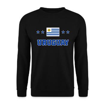 Uruguay - Unisex Pullover - Schwarz - Vorne - Alina (178cm) & Michal (187cm)