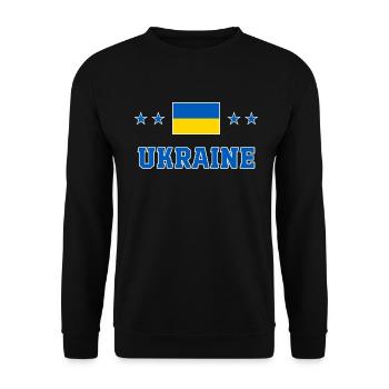 Ukraine - Unisex Pullover - Schwarz - Vorne - Alina (178cm) & Michal (187cm)