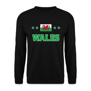 Wales - Unisex Sweatshirt - black - Front - Alina (178cm) & Michal (187cm)