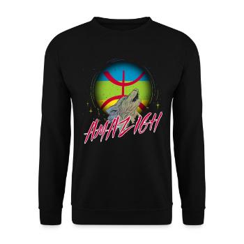 Amazigh - Unisex Sweatshirt - black - Front - Alina (178cm) & Michal (187cm)