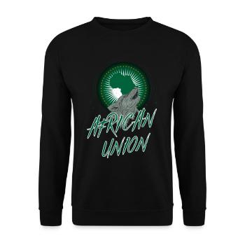 African Union - Unisex Sweatshirt - black - Front - Alina (178cm) & Michal (187cm)