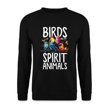 Observation des oiseaux drôles Propriétaires d’oiseaux pour - Sweat-shirt Unisexe - noir - Devant - Alina (178cm) & Michal (187cm)
