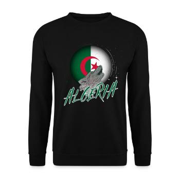 Algeria - Unisex Sweatshirt - black - Front - Alina (178cm) & Michal (187cm)