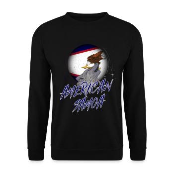 American Samoa - Unisex Sweatshirt - black - Front - Alina (178cm) & Michal (187cm)