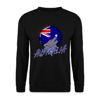 Australien - Unisex Pullover - Schwarz - Vorne - Alina (178cm) & Michal (187cm)