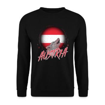 Austria - Unisex Sweatshirt - black - Front - Alina (178cm) & Michal (187cm)