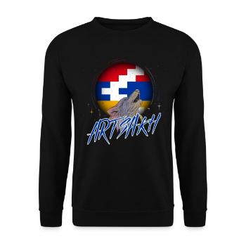 Artsakh - Sweat-shirt Unisexe - noir - Devant - Alina (178cm) & Michal (187cm)