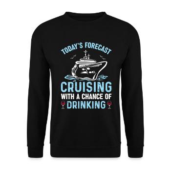 Lustige Kreuzfahrt Liebhaber Bootsfahrt Reise Sommer Strand - Unisex Pullover - Schwarz - Vorne - Alina (178cm) & Michal (187cm)