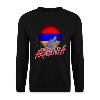 Armenien - Unisex Pullover - Schwarz - Vorne - Alina (178cm) & Michal (187cm)
