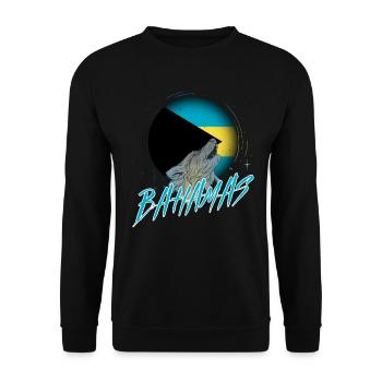 Bahamas - Unisex Sweatshirt - black - Front - Alina (178cm) & Michal (187cm)