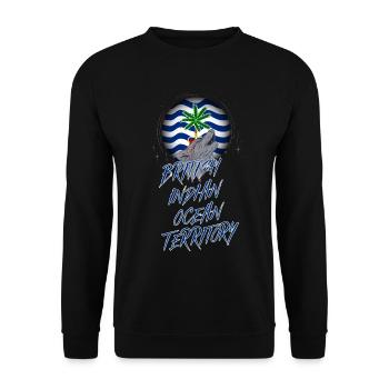British Indian Ocean Territory - Unisex Sweatshirt - black - Front - Alina (178cm) & Michal (187cm)