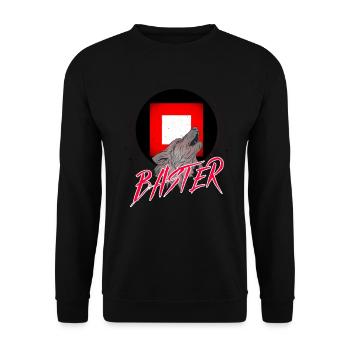 Baster - Unisex Sweatshirt - black - Front - Alina (178cm) & Michal (187cm)