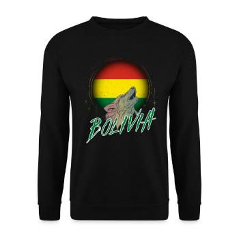 Bolivia - Unisex Sweatshirt - black - Front - Alina (178cm) & Michal (187cm)