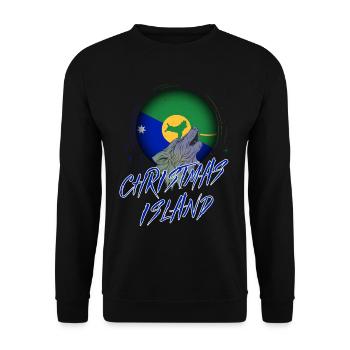 Weihnachtsinsel - Unisex Pullover - Schwarz - Vorne - Alina (178cm) & Michal (187cm)