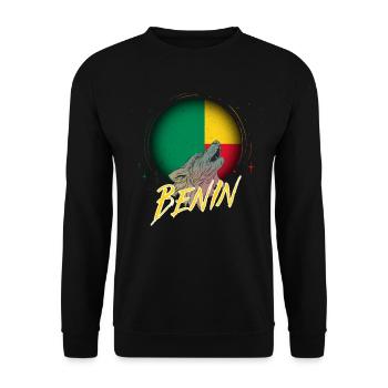 Benin - Unisex Sweatshirt - black - Front - Alina (178cm) & Michal (187cm)