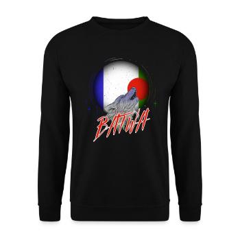 Batwa - Sweat-shirt Unisexe - noir - Devant - Alina (178cm) & Michal (187cm)