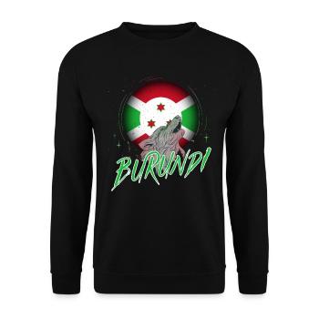 Burundi - Unisex Sweatshirt - black - Front - Alina (178cm) & Michal (187cm)
