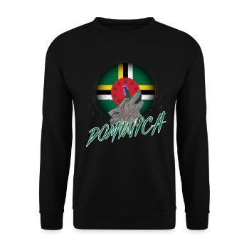 Dominica - Unisex Sweatshirt - black - Front - Alina (178cm) & Michal (187cm)
