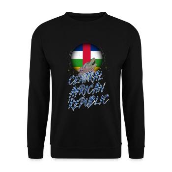 Zentralafrikanische Republik - Unisex Pullover - Schwarz - Vorne - Alina (178cm) & Michal (187cm)