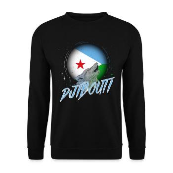 Dschibuti - Unisex Pullover - Schwarz - Vorne - Alina (178cm) & Michal (187cm)