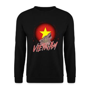 Vietnam - Unisex Sweatshirt - black - Front - Alina (178cm) & Michal (187cm)