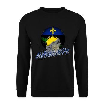 Guadeloupe - Unisex Pullover - Schwarz - Vorne - Alina (178cm) & Michal (187cm)