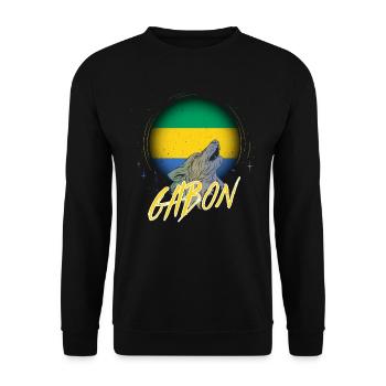 Gabon - Unisex Sweatshirt - black - Front - Alina (178cm) & Michal (187cm)