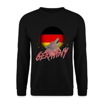 Germany - Unisex Sweatshirt - black - Front - Alina (178cm) & Michal (187cm)