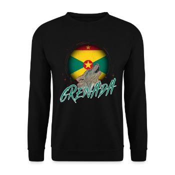 Grenada - Unisex Sweatshirt - black - Front - Alina (178cm) & Michal (187cm)