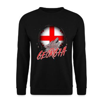 Georgien - Unisex Pullover - Schwarz - Vorne - Alina (178cm) & Michal (187cm)