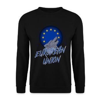 Europäische Union - Unisex Pullover - Schwarz - Vorne - Alina (178cm) & Michal (187cm)