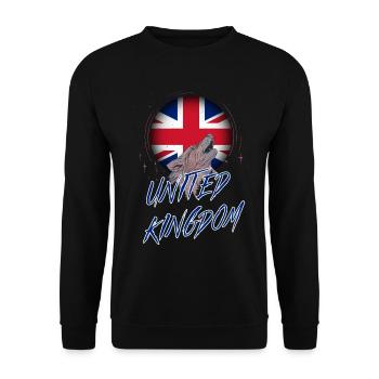 United Kingdom - Unisex Sweatshirt - black - Front - Alina (178cm) & Michal (187cm)