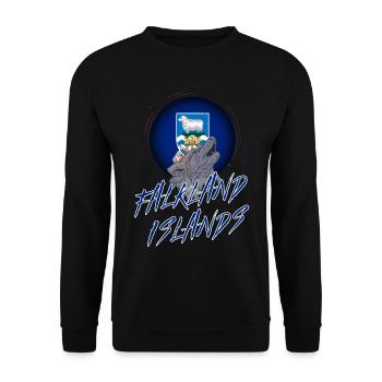 Falklandinseln - Unisex Pullover - Schwarz - Vorne - Alina (178cm) & Michal (187cm)
