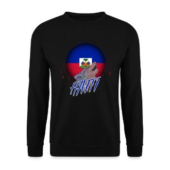 Haiti - Unisex Sweatshirt - black - Front - Alina (178cm) & Michal (187cm)