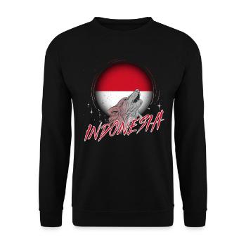 Indonesia - Unisex Sweatshirt - black - Front - Alina (178cm) & Michal (187cm)