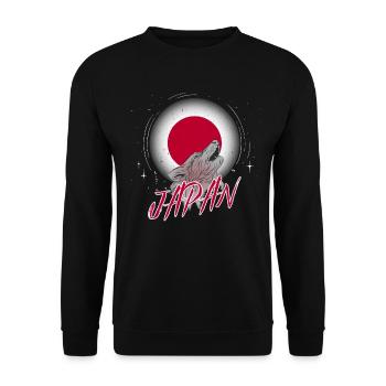 Japan - Unisex Pullover - Schwarz - Vorne - Alina (178cm) & Michal (187cm)